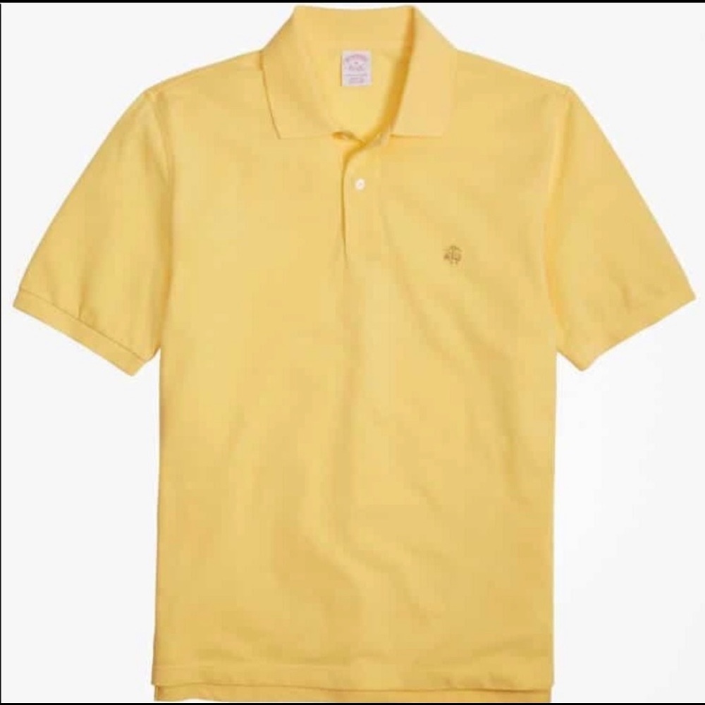 Brooks Brothers Cotton Polo in Yellow
